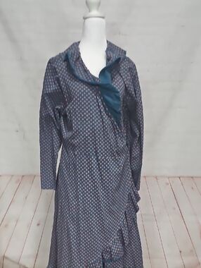 Matilda Jane Blue Polka Dot Long Sleeve Ruffle Dress